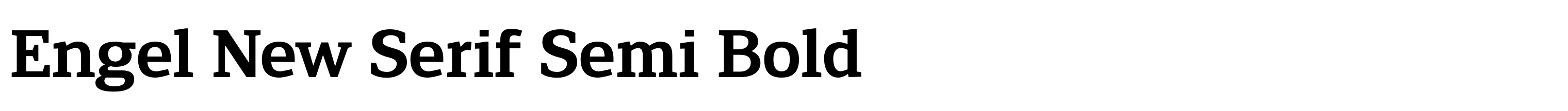 Engel New Serif Semi Bold